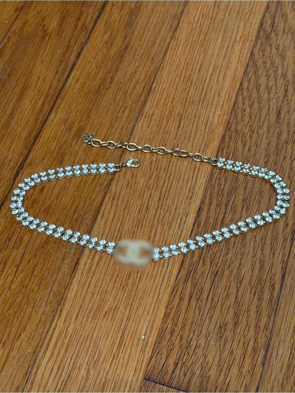 Gold Crystal Tennis Choker Necklace - Designer Luxury Inspired